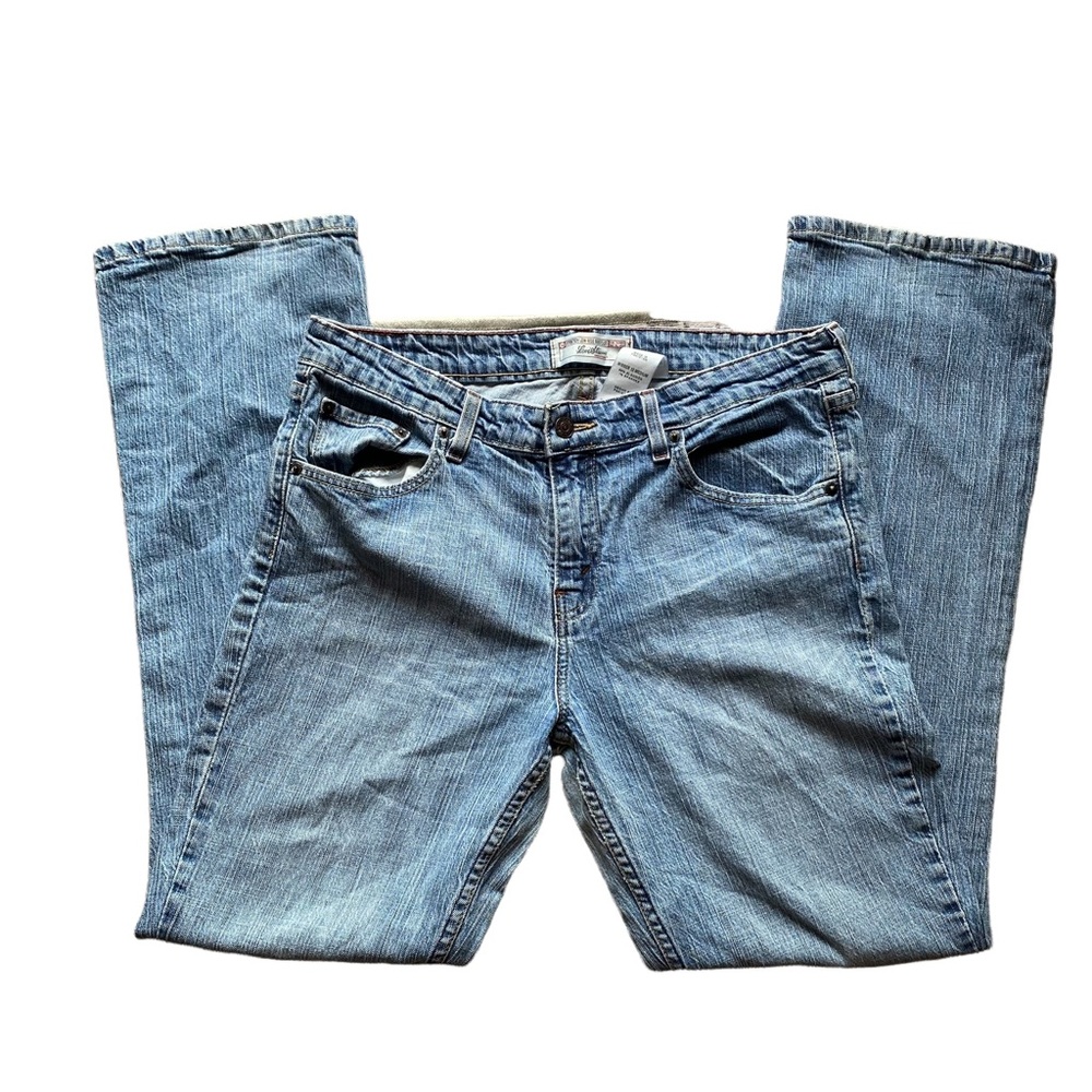 Levi Strauss Signature Stretch Low Rise Bootcut Light Wash Misses Size 12 medium
